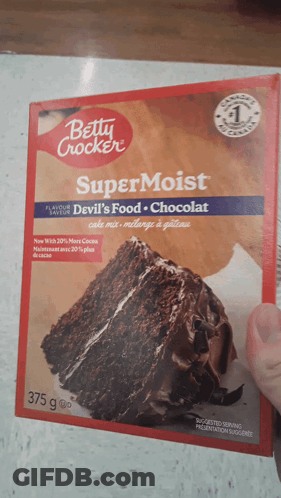Betty Crocker Devil's Food Cake Mix GIF