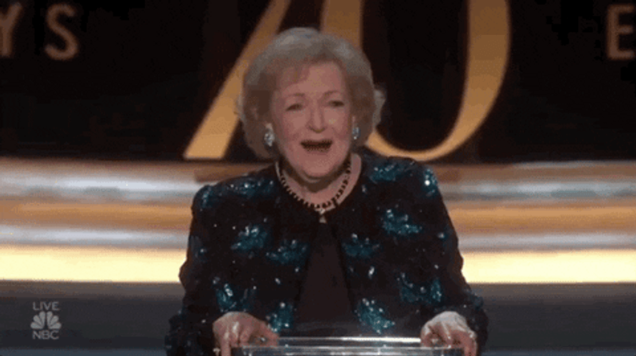 Betty White Emmy Awards Speech GIF
