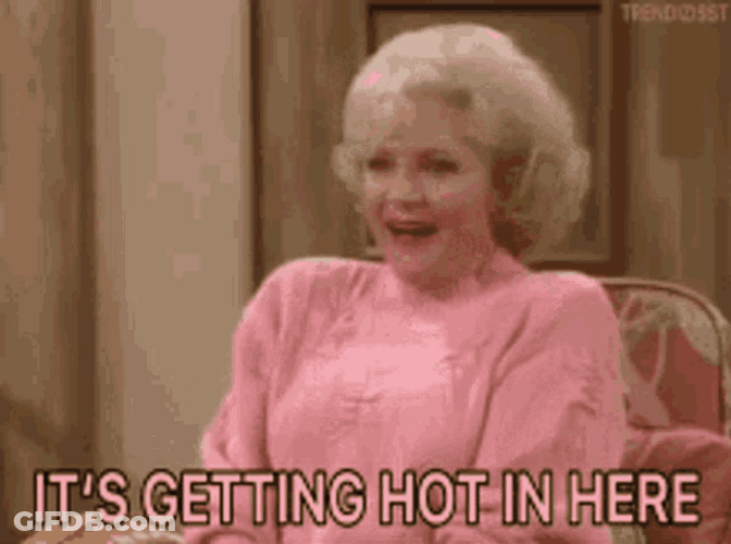 Betty White It's Getting Hot In Here Spicy GIF
