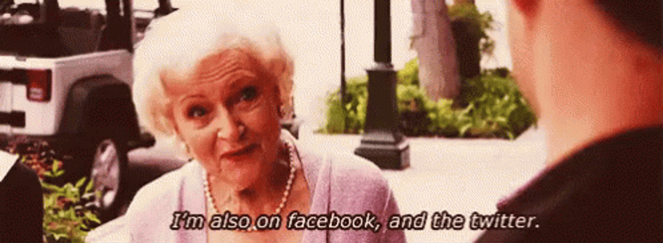 Betty White Social Media Facebook Twitter GIF