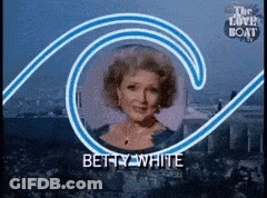 Betty White Surrounded By Blue Wave GIF