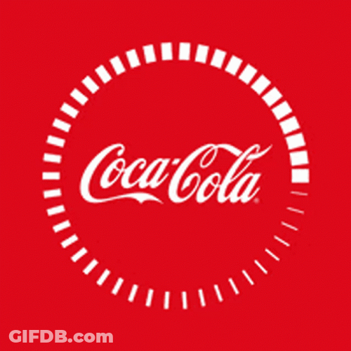 Beverage Company Coca Cola Timer Animated Logo GIF
