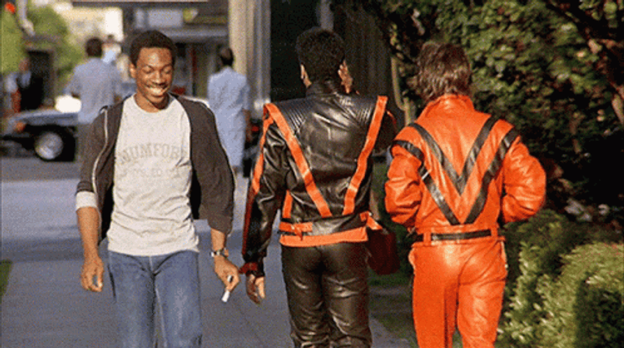 Beverly Hills Cop Axel Passing By Gangsters GIF