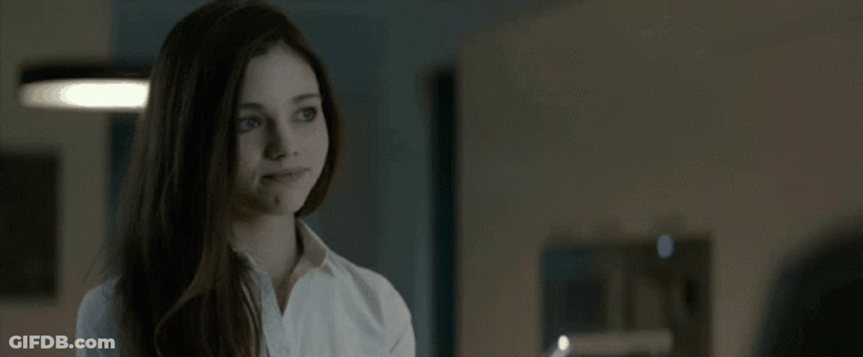 Bewildered India Eisley Shaking Head GIF