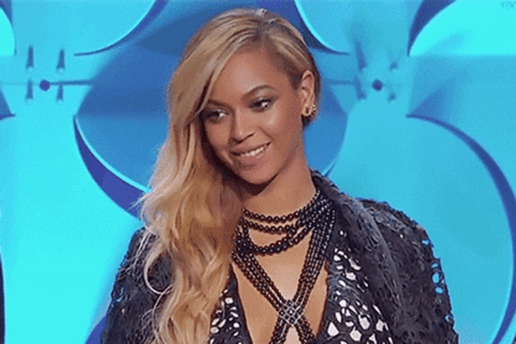 Beyonce Flirting Lip Bite GIF