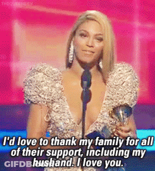 Beyonce I Love My Husband GIF