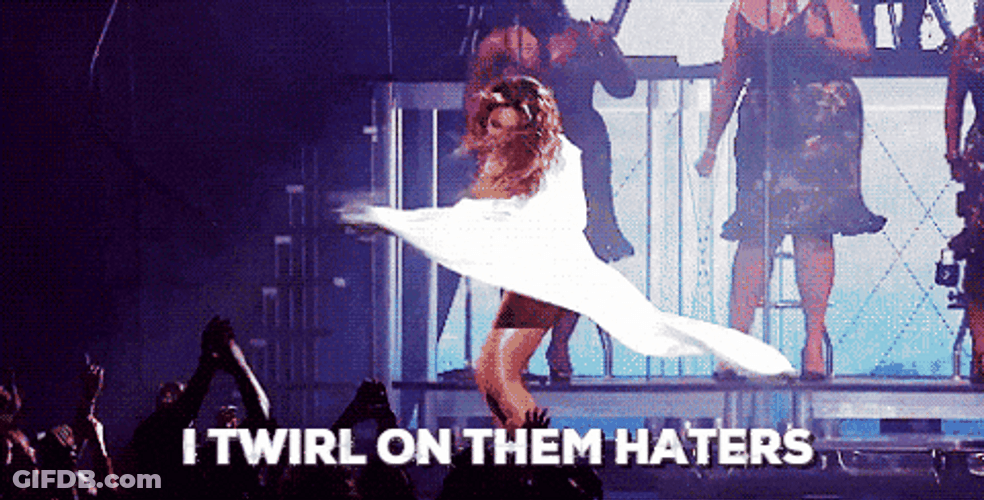 Beyonce In A White Dress Twirling For Haters GIF