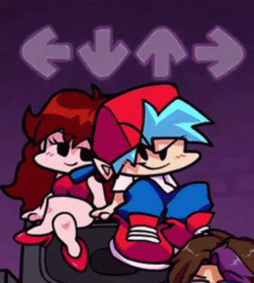 BF GF Cartoon Vibing GIF