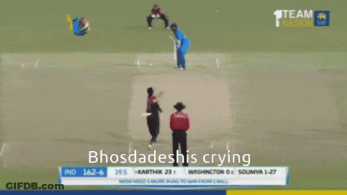 Bhosdadeshi Crying Cricket Game GIF