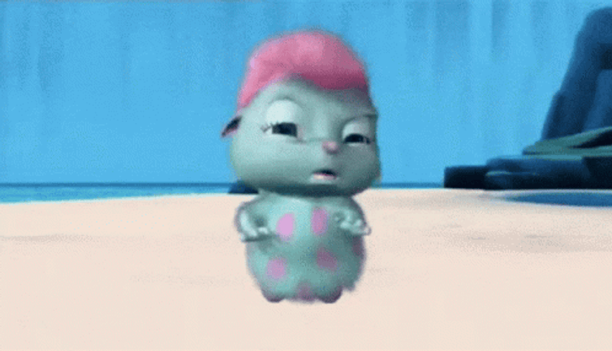 Bibble Blue Puffball Floating On Air GIF
