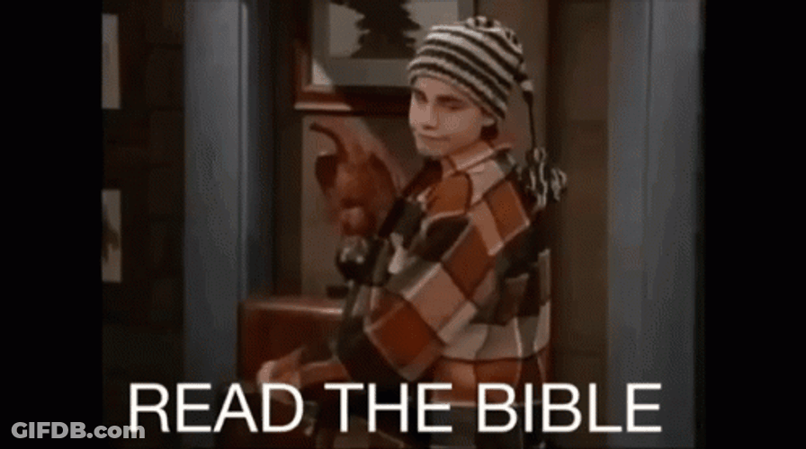 Bible Boy Point Command Read GIF
