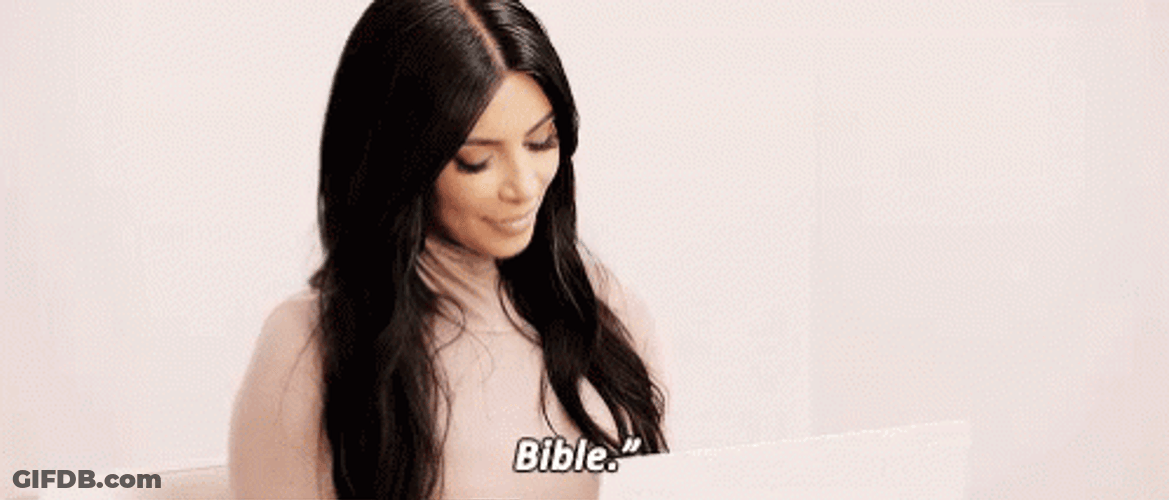 Bible Reading Kim Kardashian GIF