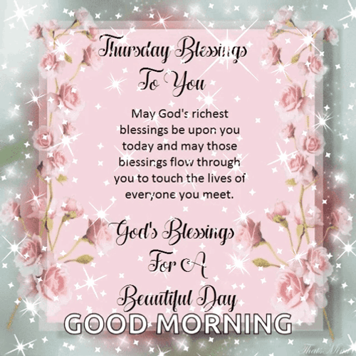 Bible Verse Good Morning Thursday Blessings GIF