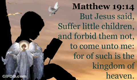 Bible Verse Matthew 19:14 GIF