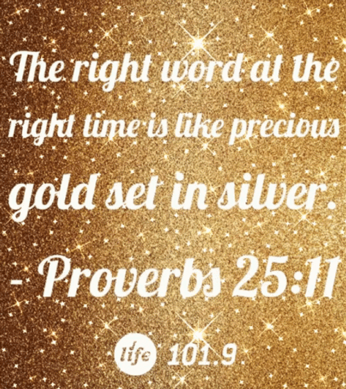 Bible Verse Proverbs Twenty Five Eleven GIF