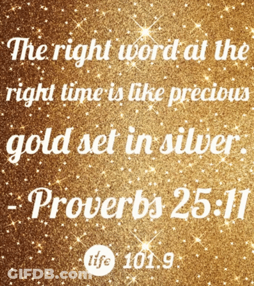 Bible Verse Sparkling Gold GIF