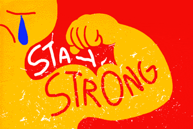 Biceps Flexing Stay Strong GIF