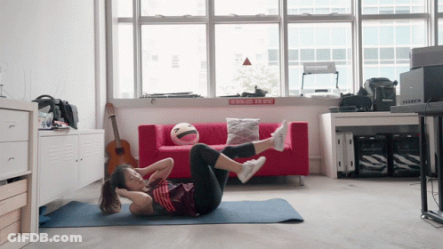 Bicycle Crunches Workout GIF