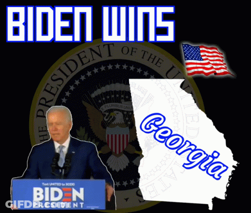 Biden Advertisement With Map Of Georgia GIF