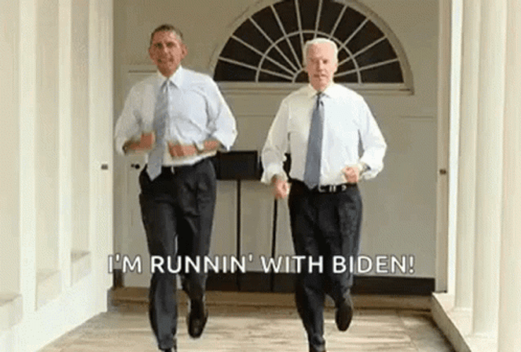 Biden Falling Barrack Obama Running GIF