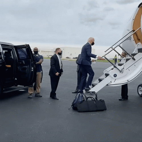 Biden Falling Boarding Aircraft GIF