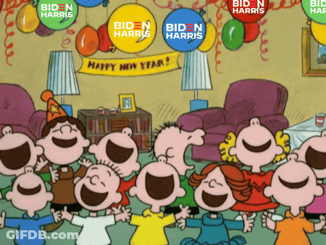 Biden Harris Inauguration Day Party Cartoon GIF