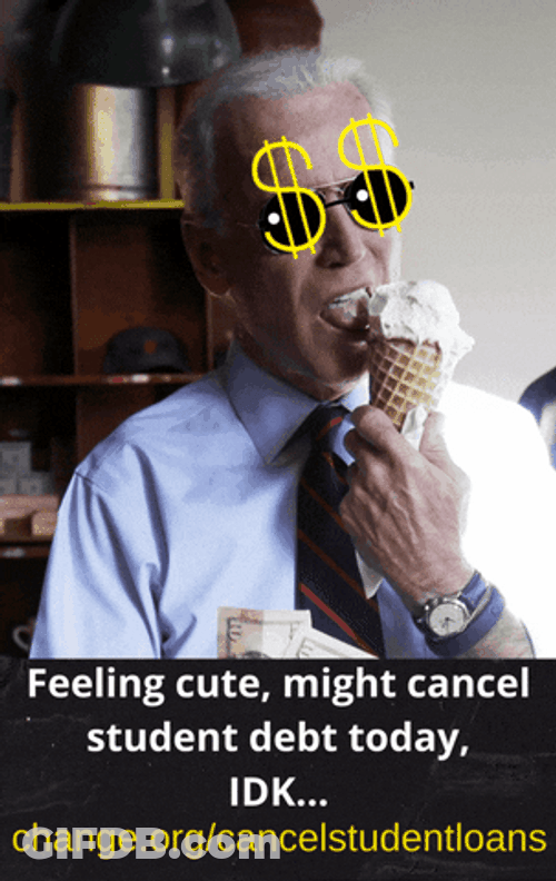 Biden Ice Cream Feeling Cute GIF