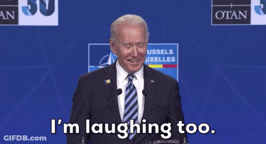 Biden Ice Cream I'm Laughing Too GIF