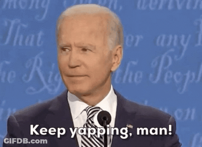 Biden Ice Cream Keep Yapping Man GIF