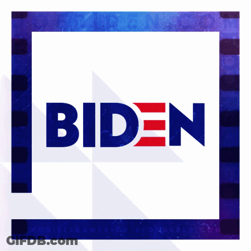 Biden Logo With Blue And White Frame GIF