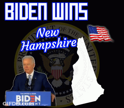 Biden New Hampshire Campaign Poster GIF