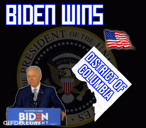Biden Poster Of Man Giving Speech GIF