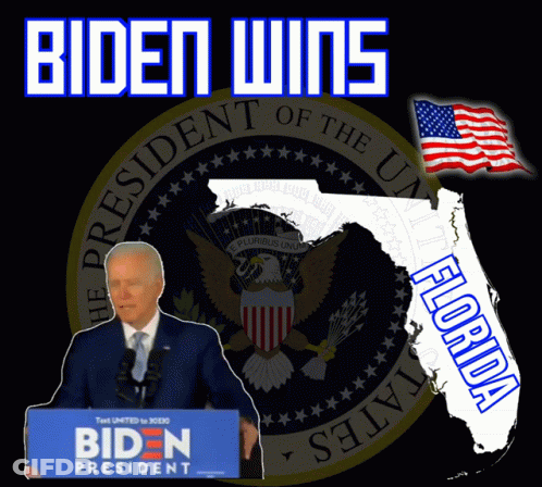 Biden Poster With Map Of Florida GIF