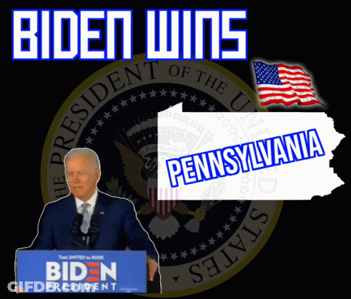 Biden Poster With Map Of Iowa And Presidential Seal GIF