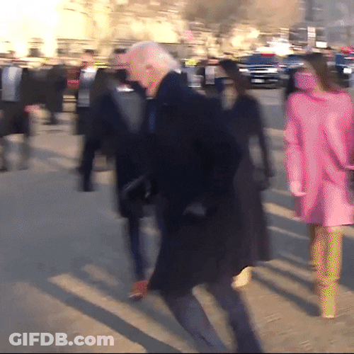 Biden Running To Shake Hands GIF