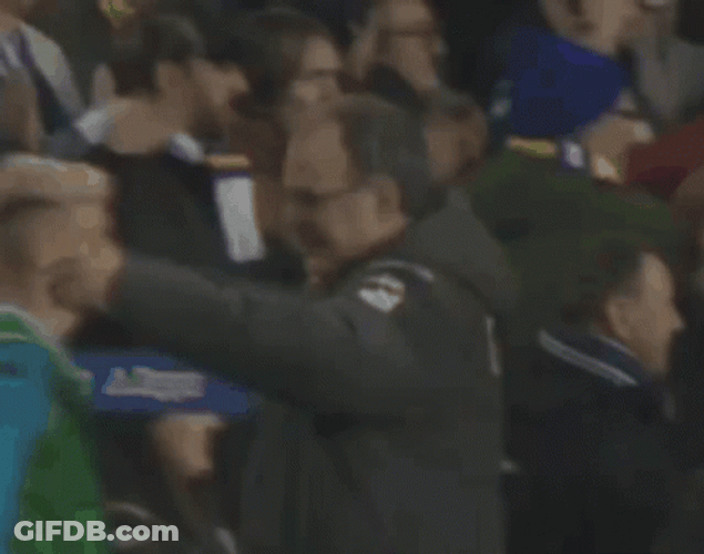 Bielsa Hugs Football Player GIF