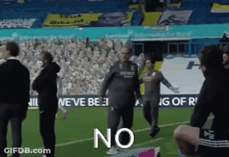 Bielsa Screams No GIF