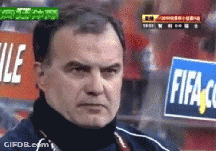 Bielsa Serious Face And Stern Eyes GIF