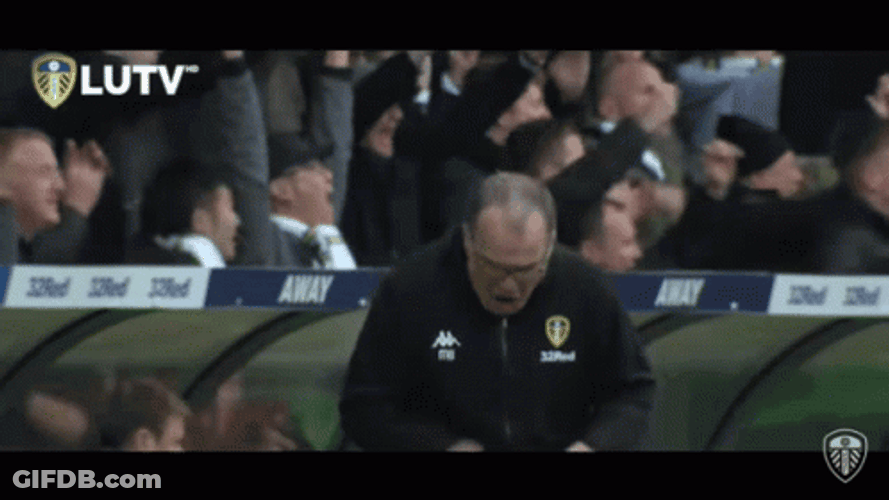 Bielsa Walking And Happily Saying Yes GIF