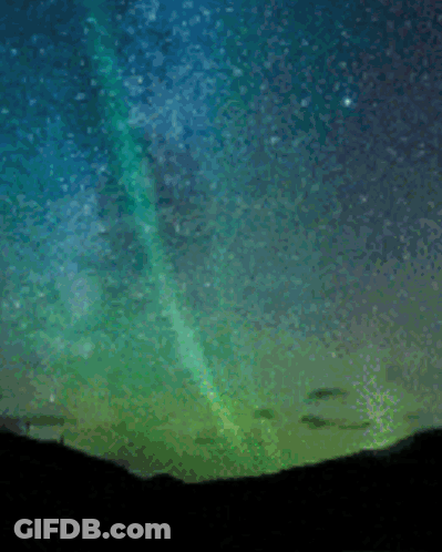 Bienvenido Estas En Sign In Front Of Starry Sky GIF