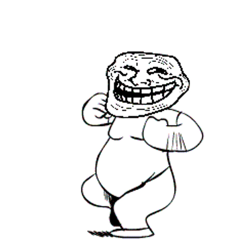 Big Belly Troll Face GIF
