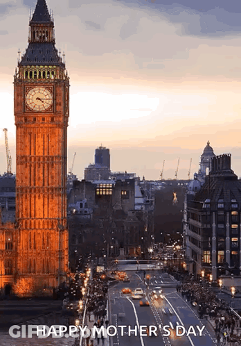 Big Ben Clock Tower Happy Mother's Day GIF