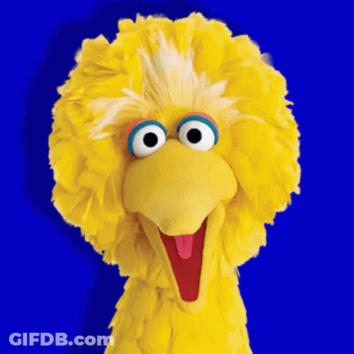 Big Bird Close Up Crew Mobile Art GIF