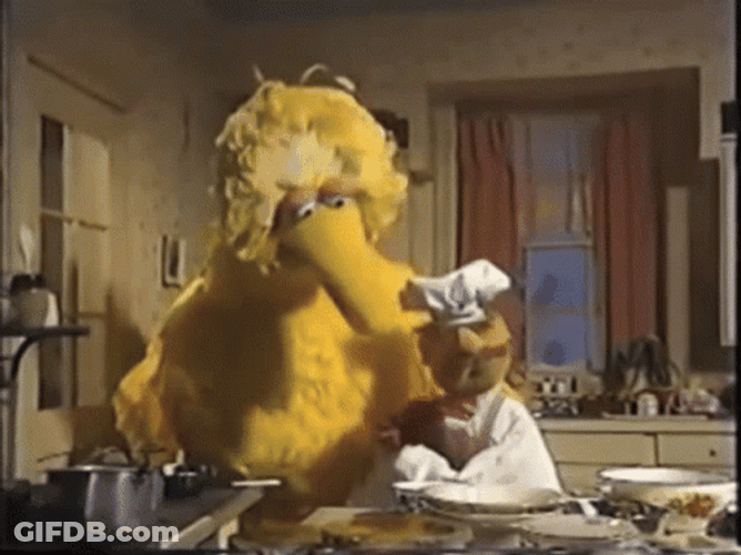 Big Bird Cooking With The Chef GIF