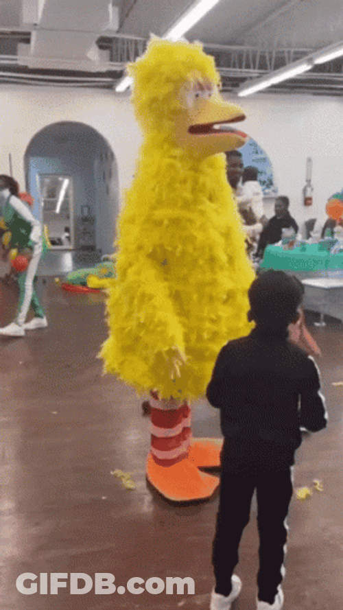 Big Bird Mascot Not Moving GIF