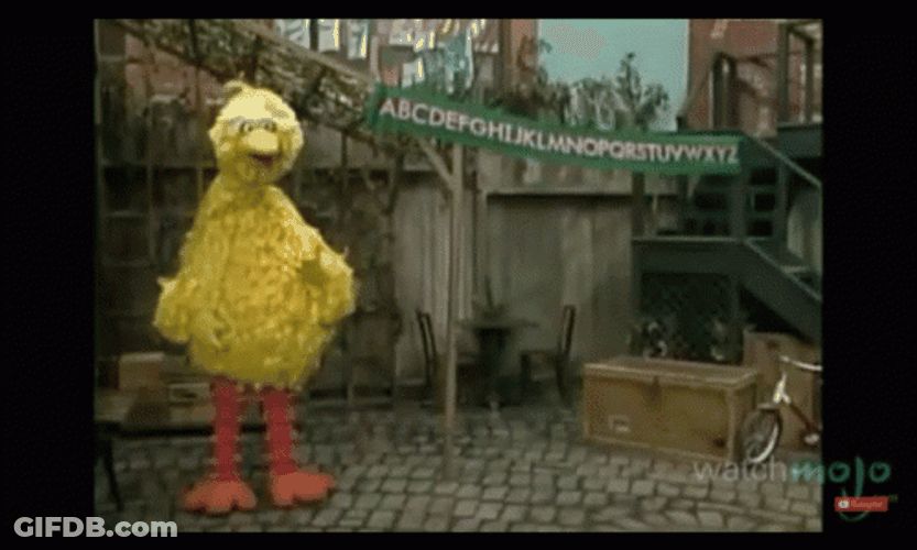 Big Bird Sesame Street Alphabet GIF
