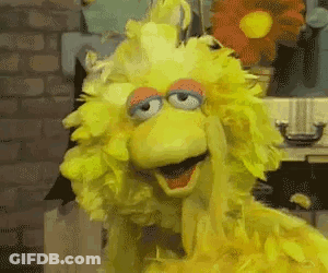Big Bird Sesame Street Yellow Feathered Costume GIF