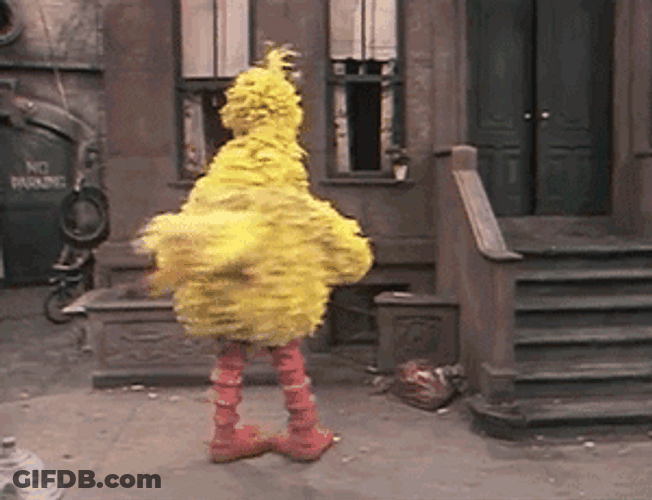 Big Bird Spinning Around GIF