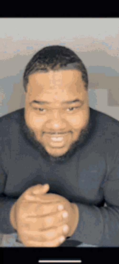 Big Black Man Rubbing Hands Planning Something GIF