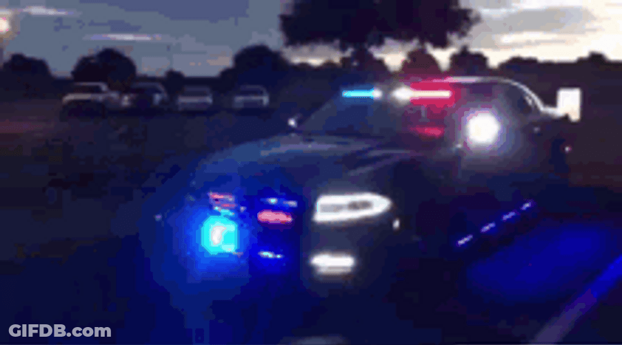 Big Black Police Car Siren GIF